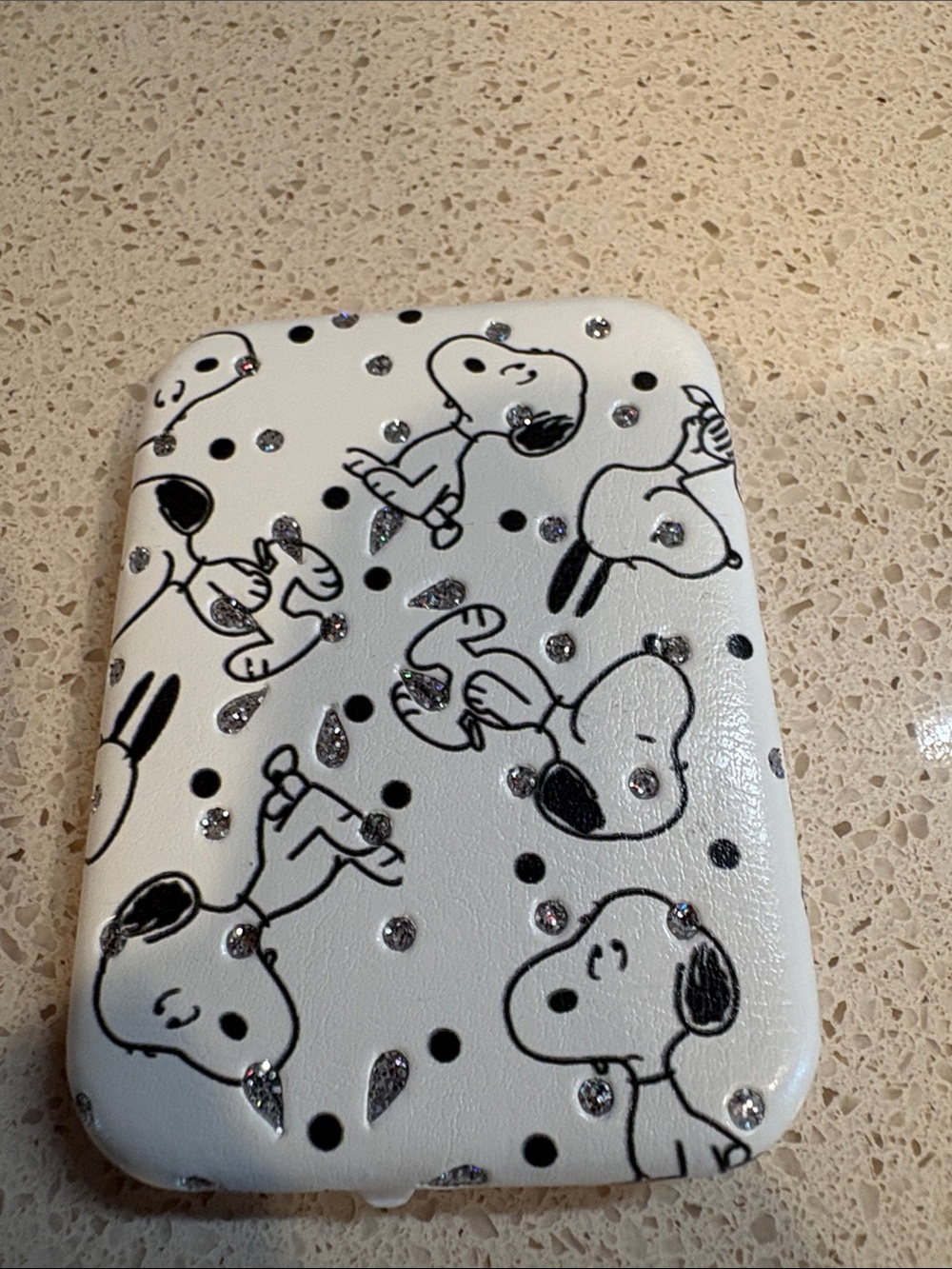 Snoopy white & black compact double sided mirror NEW